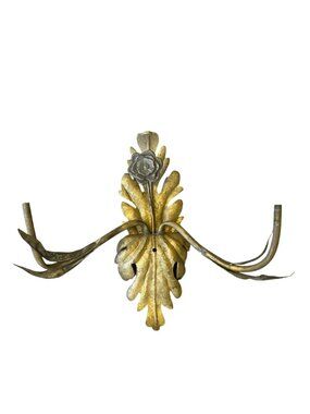 Vintage Hollywood Regency Style Wired Double Arm Gas Sconce Base Part